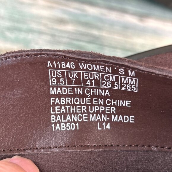 ROCKPORT Knee High Boot Womens 9.5M Brown Suede Stretch Calf Panel Pull On Wedge - Picture 15 of 15